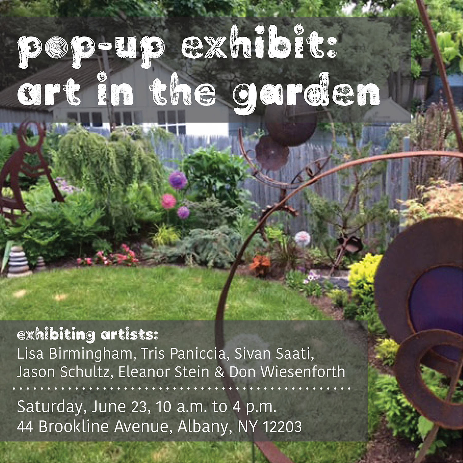 Pop-up exhibit: Art in the Garden