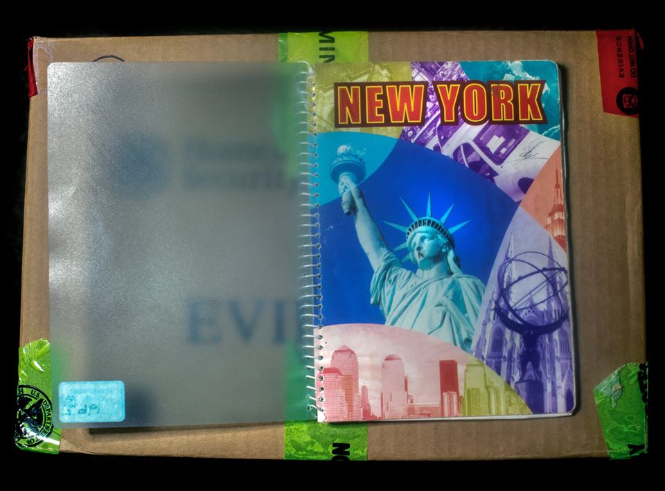 Object Lessons Photo Exhibition Example. Statue of Liberty with the words New York plastered on top.