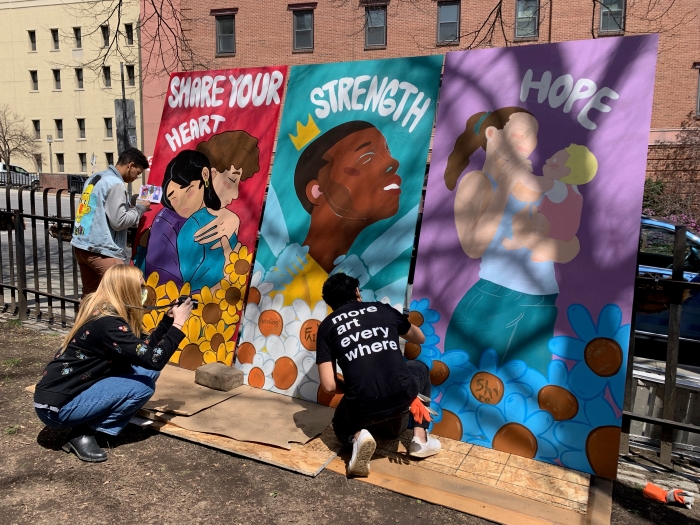 shared connections mural event